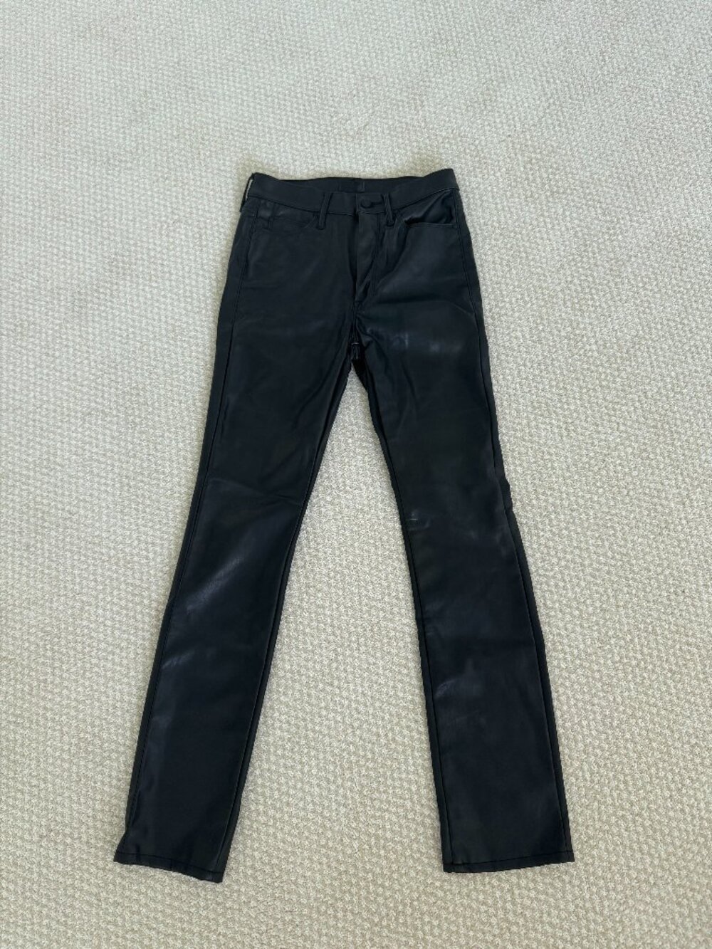Mother faux leather pants